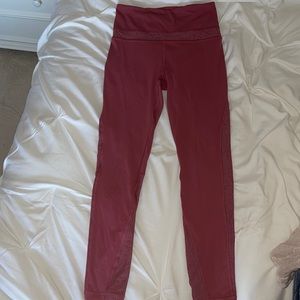 pink athleta workout leggings